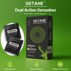 GETANE® For Him™ Ribbed+Studded Dual Sensation Condoms 12-Count Premium Pack