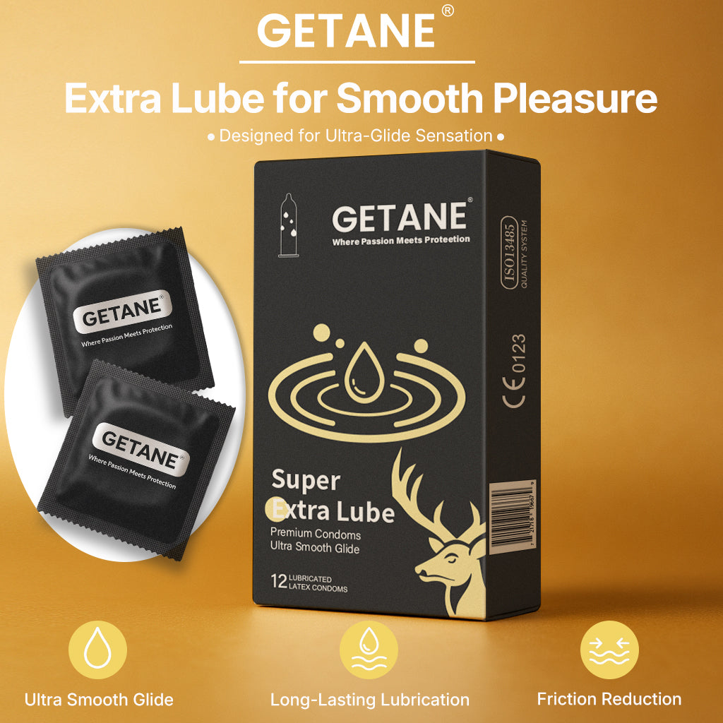 GETANE® For Him™ Super Extra Lube Condoms 12-Count Premium Pack
