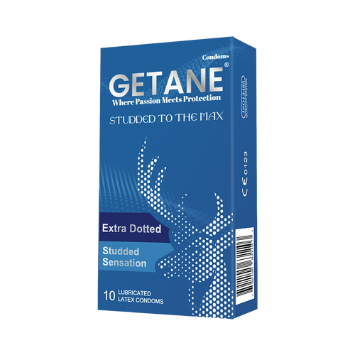 GETANE® For Him™ Extra Dotted Condoms 10-Count Deluxe Pack