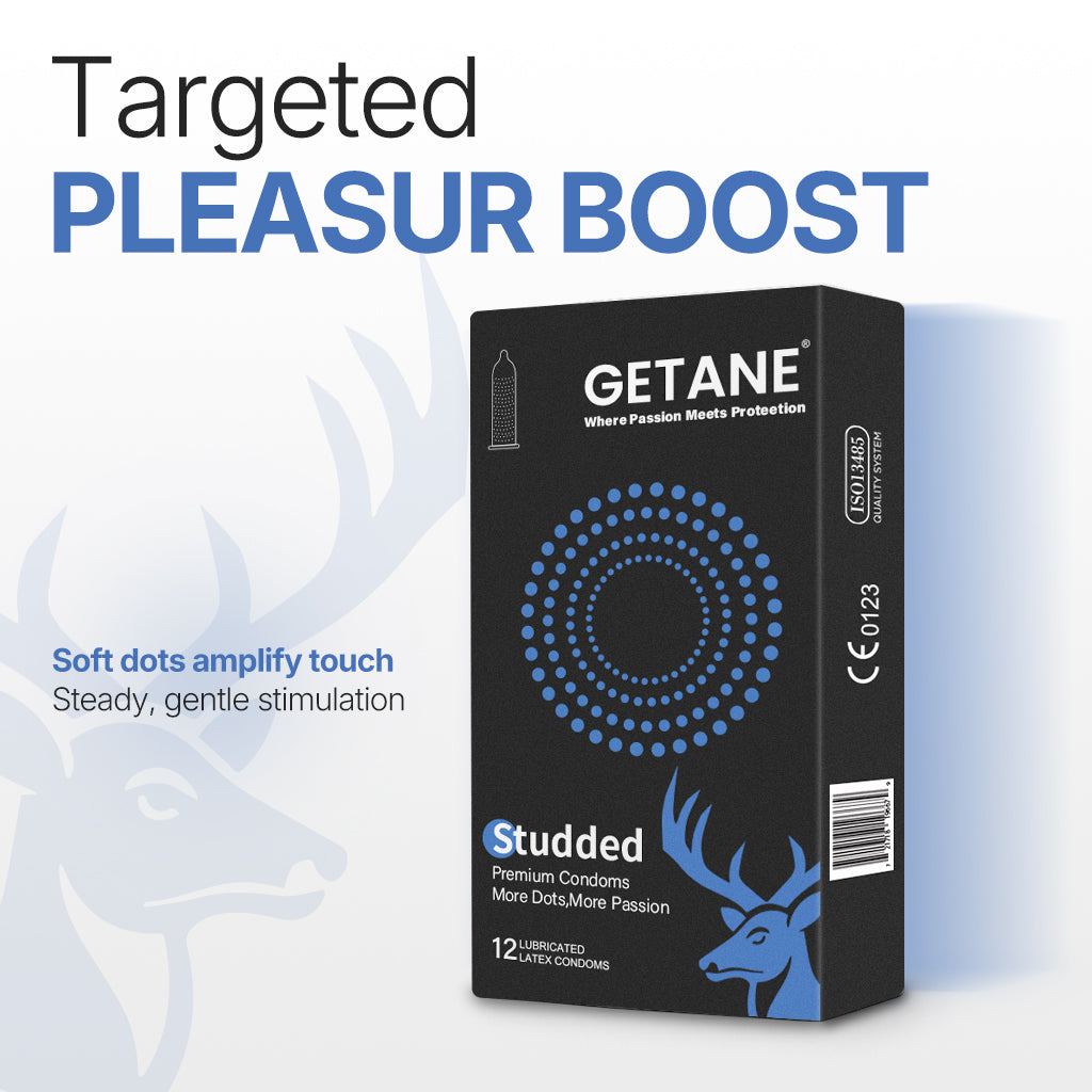 GETANE® For Him™ Super Studded Condoms 12-Count Premium Pack