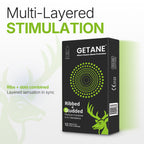 GETANE® For Him™ Ribbed+Studded Dual Sensation Condoms 12-Count Premium Pack