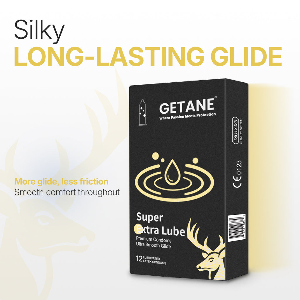 GETANE® For Him™ Super Extra Lube Condoms 12-Count Premium Pack