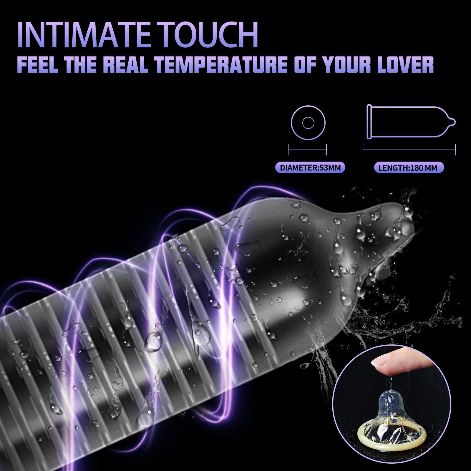 GETANE® For Him™ Extra Ribbed Condoms 10-Count Deluxe Pack