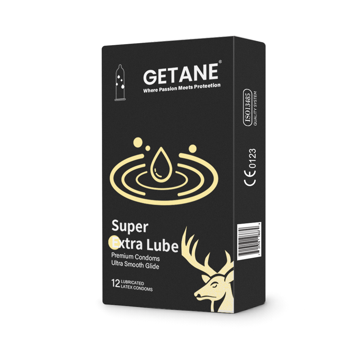GETANE® For Him™ Super Extra Lube Condoms 12-Count Premium Pack