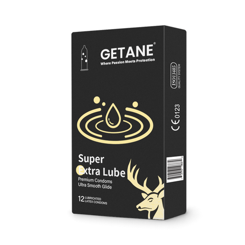 GETANE® For Him™ Super Extra Lube Condoms 12-Count Premium Pack