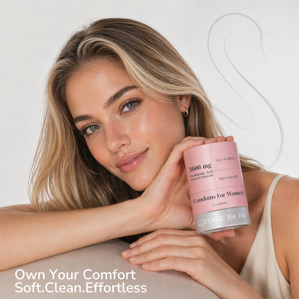 GETANE® For Her™ Hyaluronic Acid Condoms 12-Count Deluxe Pack