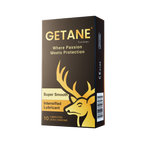 GETANE® For Him™ Extra Lubricated Condoms 10-Count Deluxe Pack