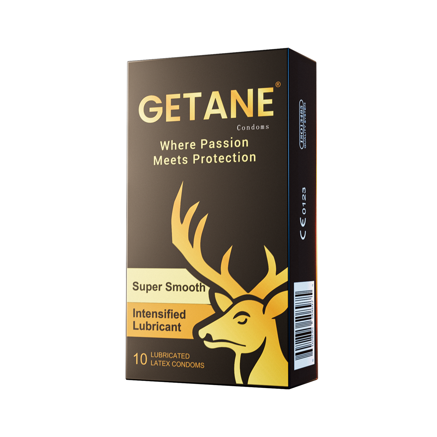 GETANE® For Him™ Extra Lubricated Condoms 10-Count Deluxe Pack