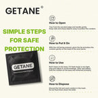 GETANE® For Him™ Ribbed+Studded Dual Sensation Condoms 12-Count Premium Pack