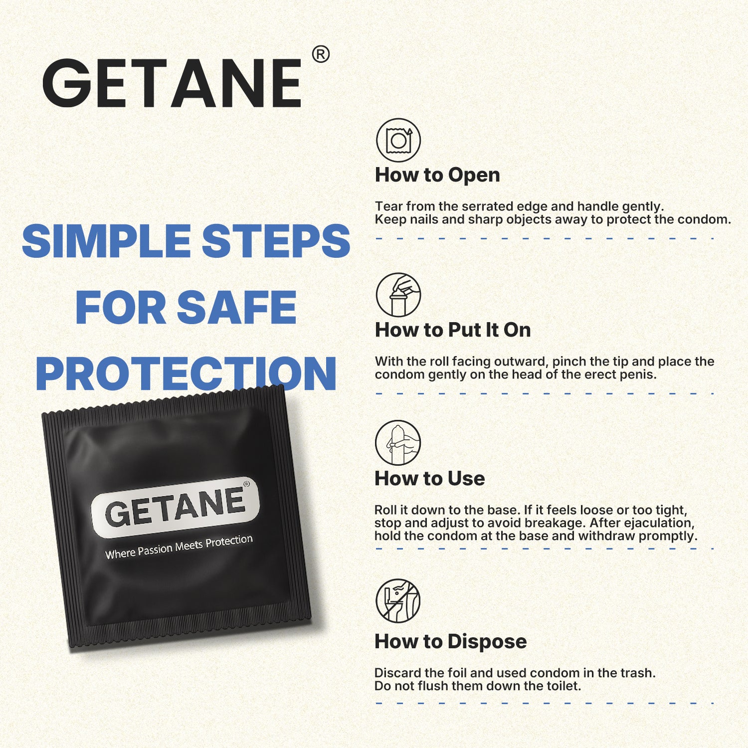 GETANE® For Him™ Super Studded Condoms 12-Count Premium Pack