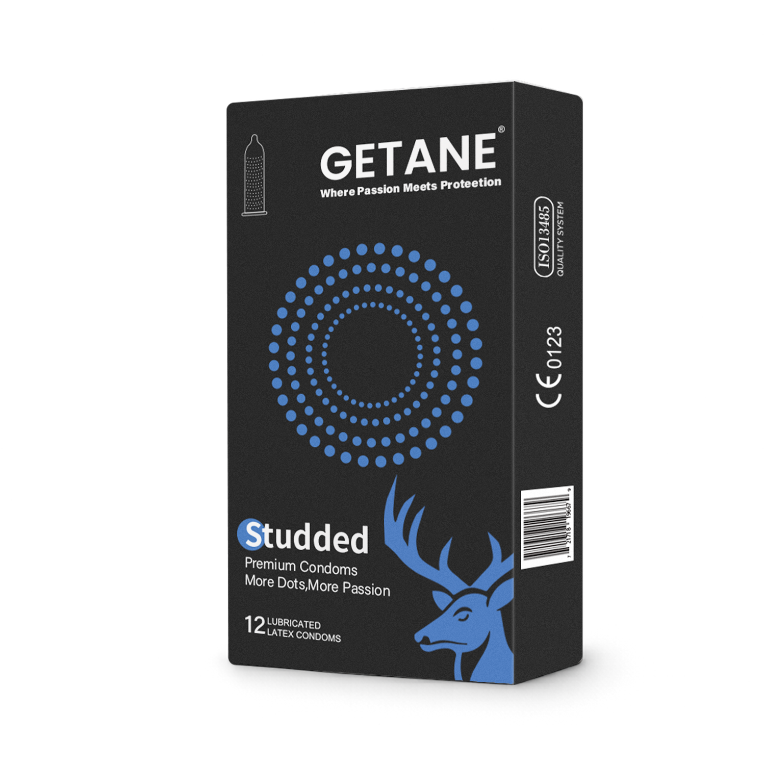 GETANE® For Him™ Super Studded Condoms 12-Count Premium Pack Main image