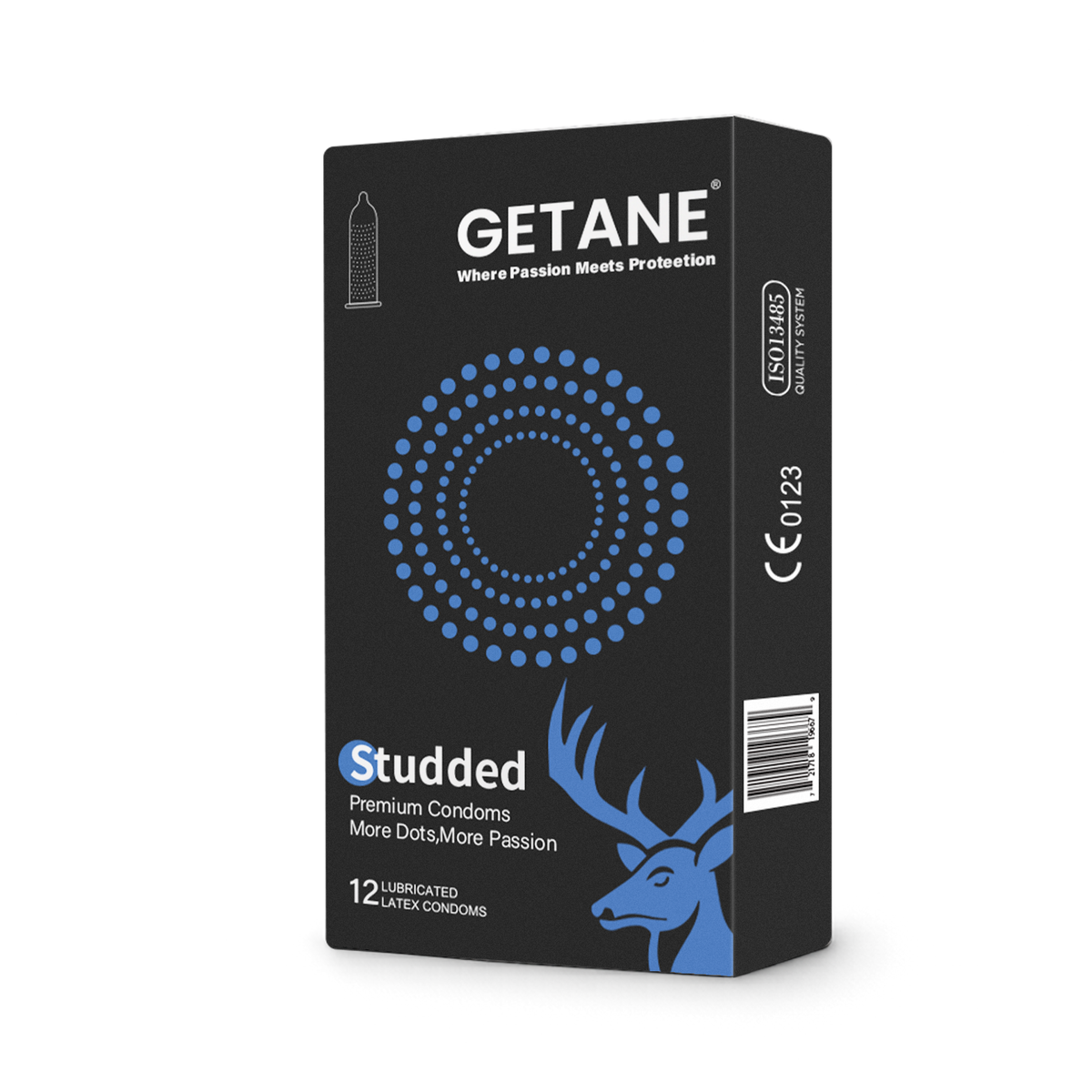 GETANE® For Him™ Super Studded Condoms 12-Count Premium Pack