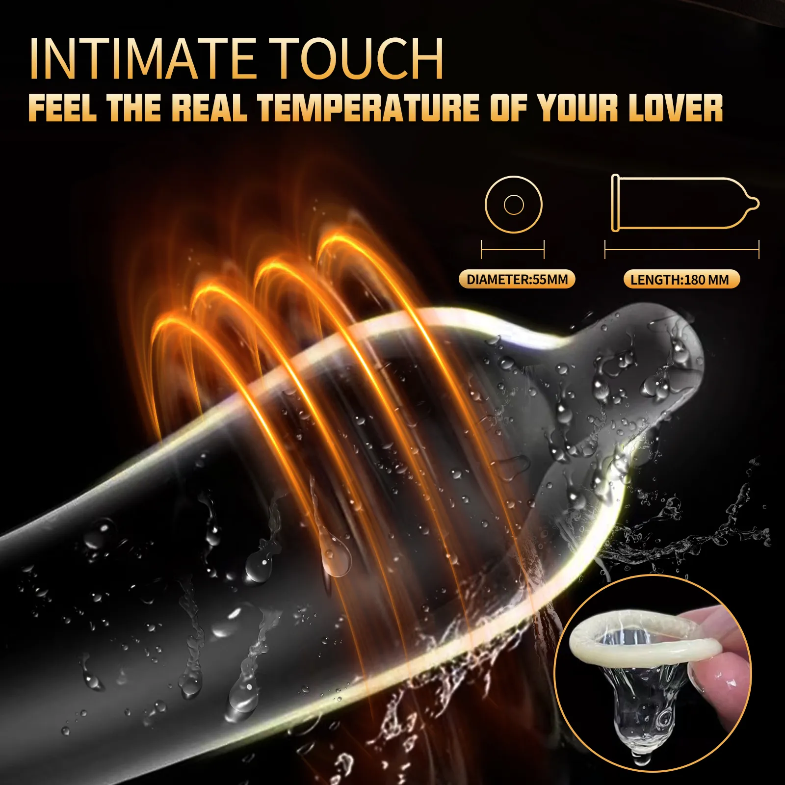 GETANE® For Him™ Extra Lubricated Condoms 10-Count Deluxe Pack